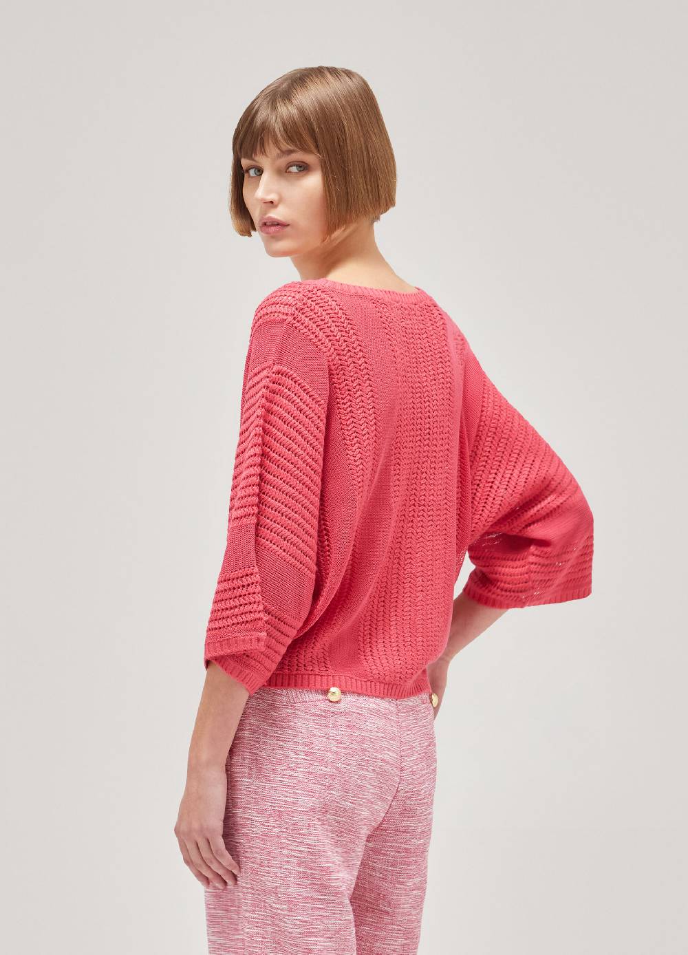 LES COPAINSMaglia tricot effetto traforato Qualità Garantita