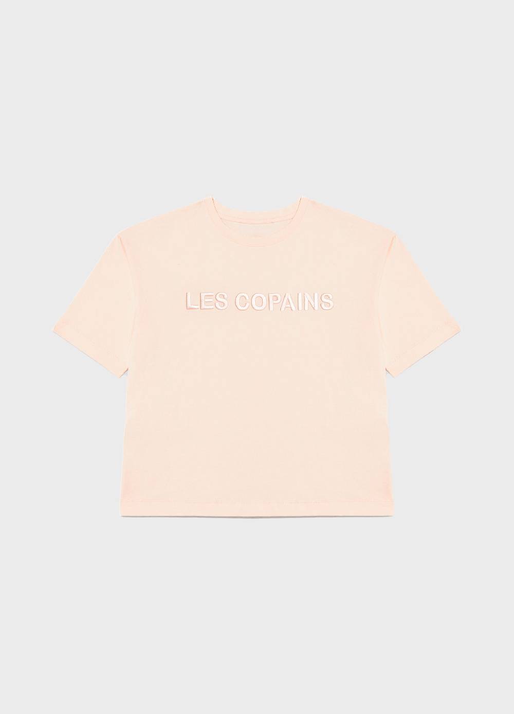 LES COPAINST-shirt boxy in cotone Consegna Veloce
