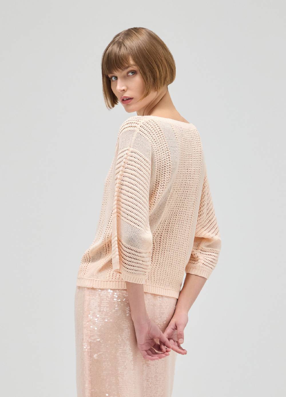 LES COPAINSMaglia tricot effetto traforato Promozione Limitata