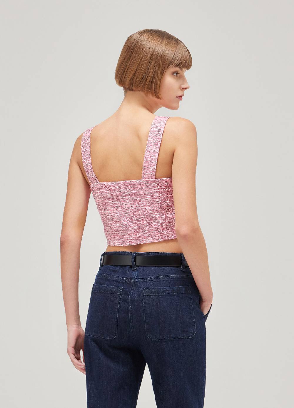 LES COPAINSTop misto cotone effetto tweed In Saldo
