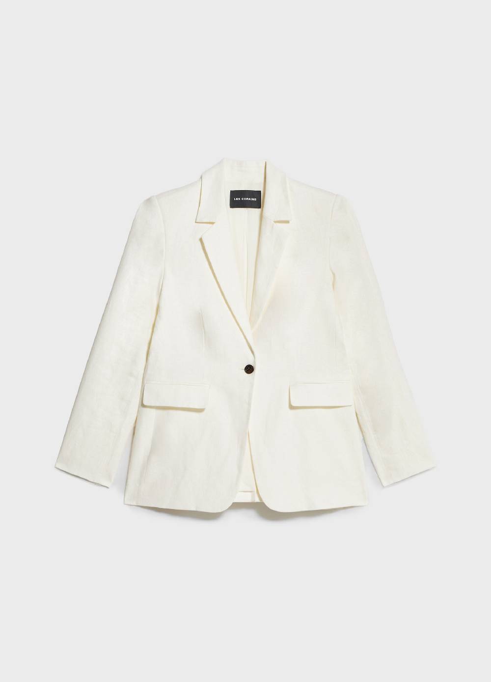 LES COPAINSBlazer in lino con bottone singolo In Linea