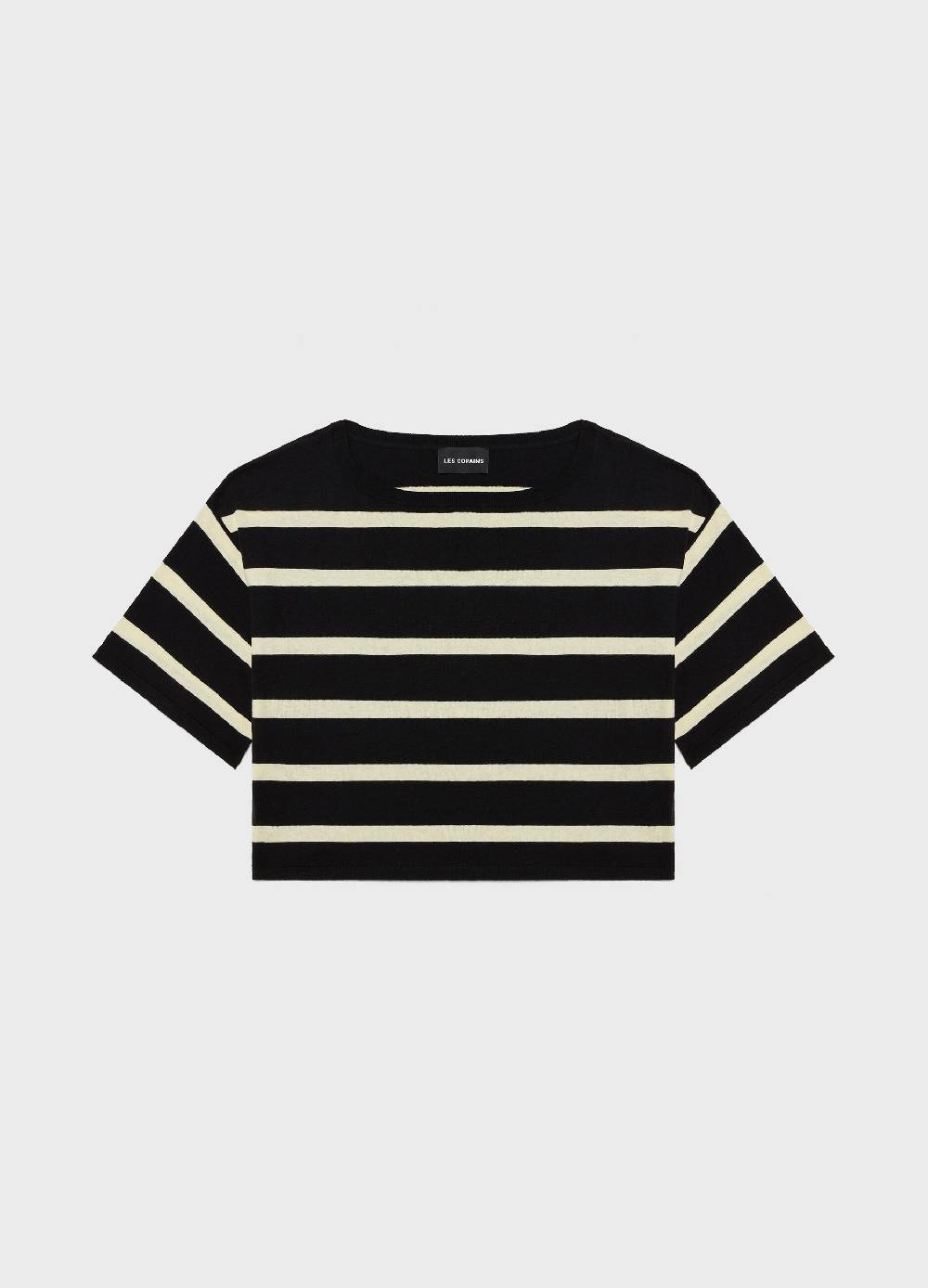 LES COPAINSMaglia tricot in seta e cotone a righe Sconto