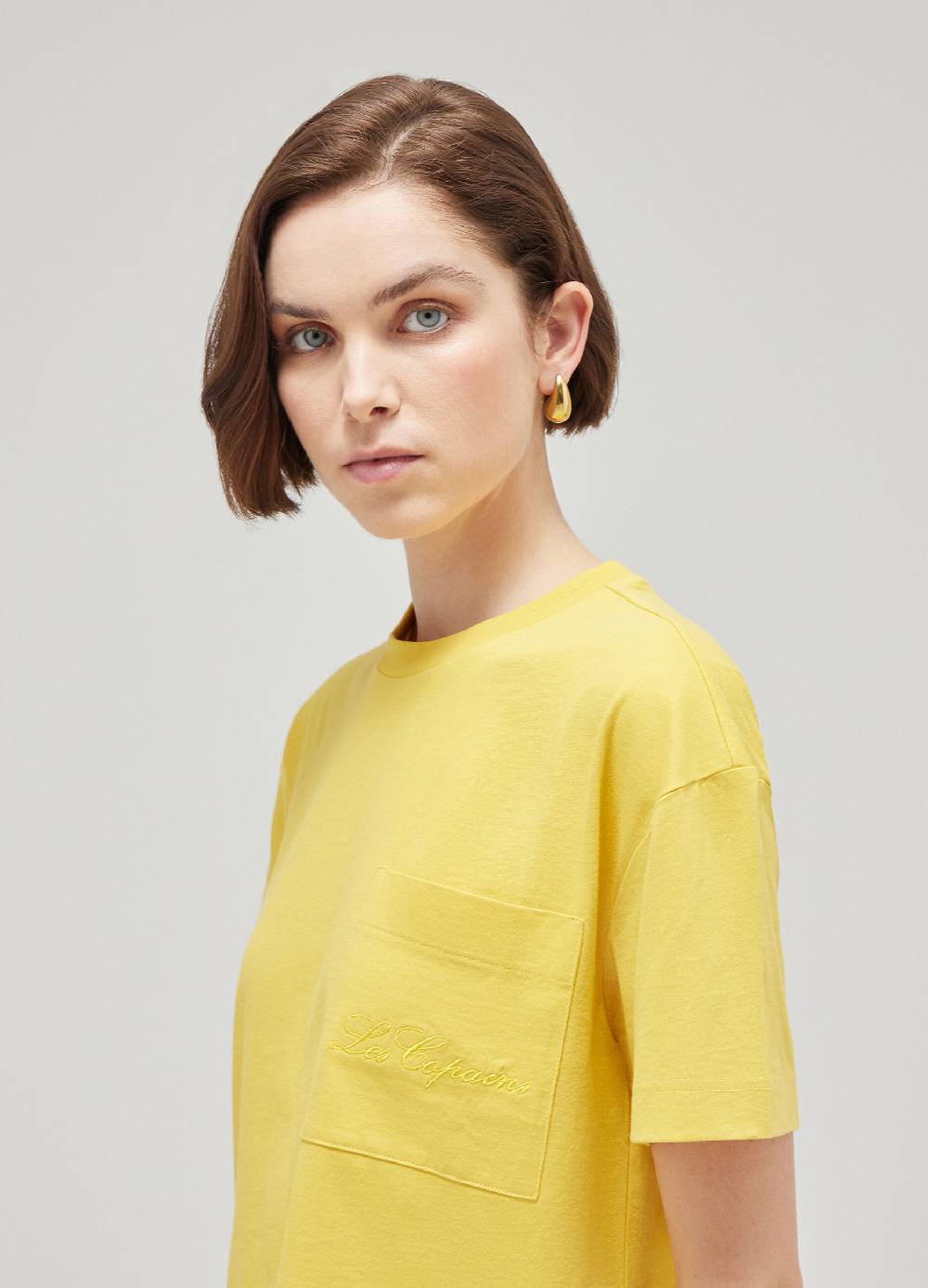LES COPAINST-shirt con logo in puro cotone Offerta