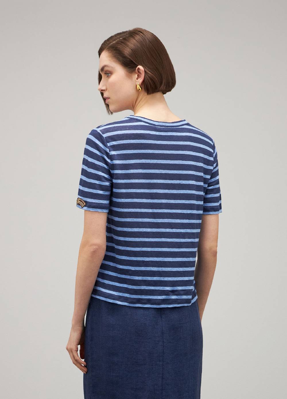 LES COPAINST-shirt a righe in lino Outlet