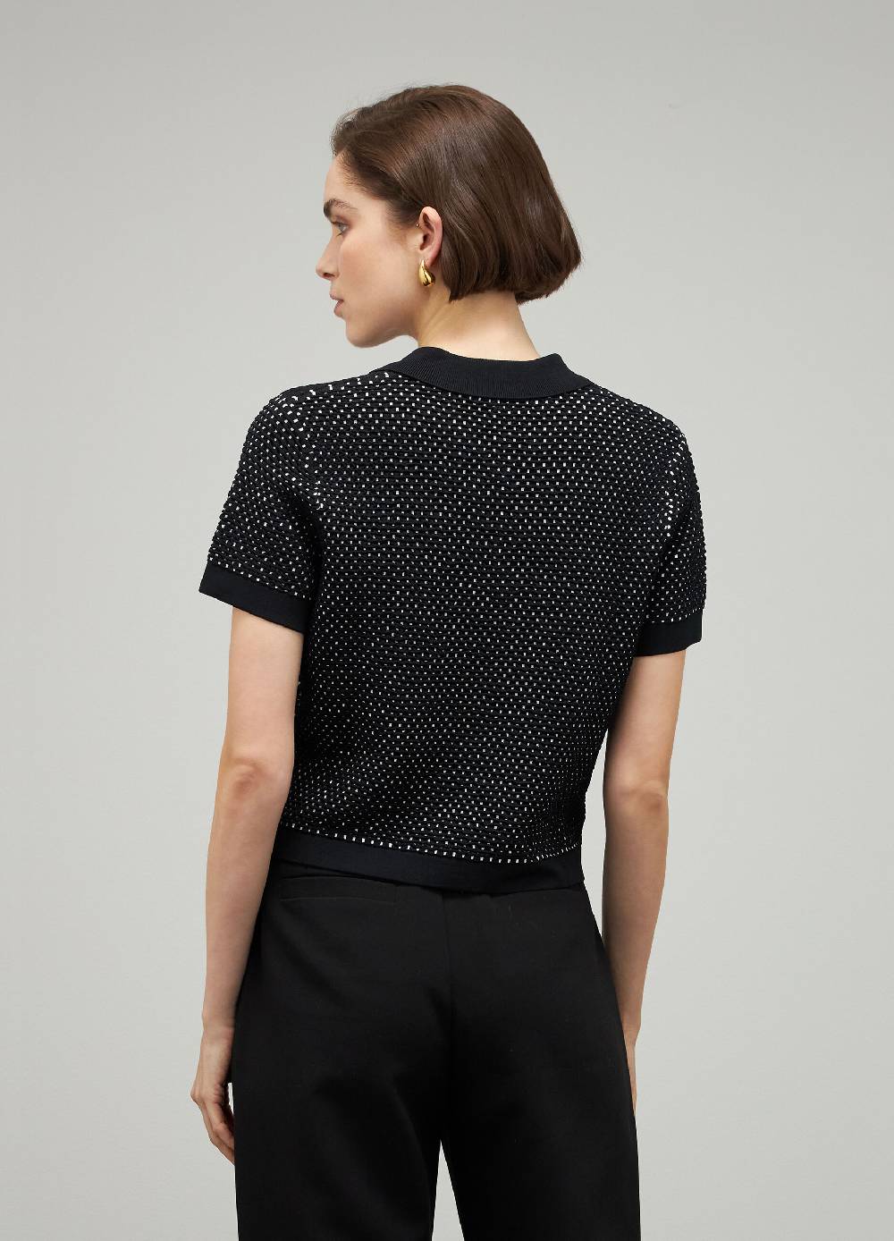 LES COPAINSMaglia tricot a maniche corte jacquard Offerte