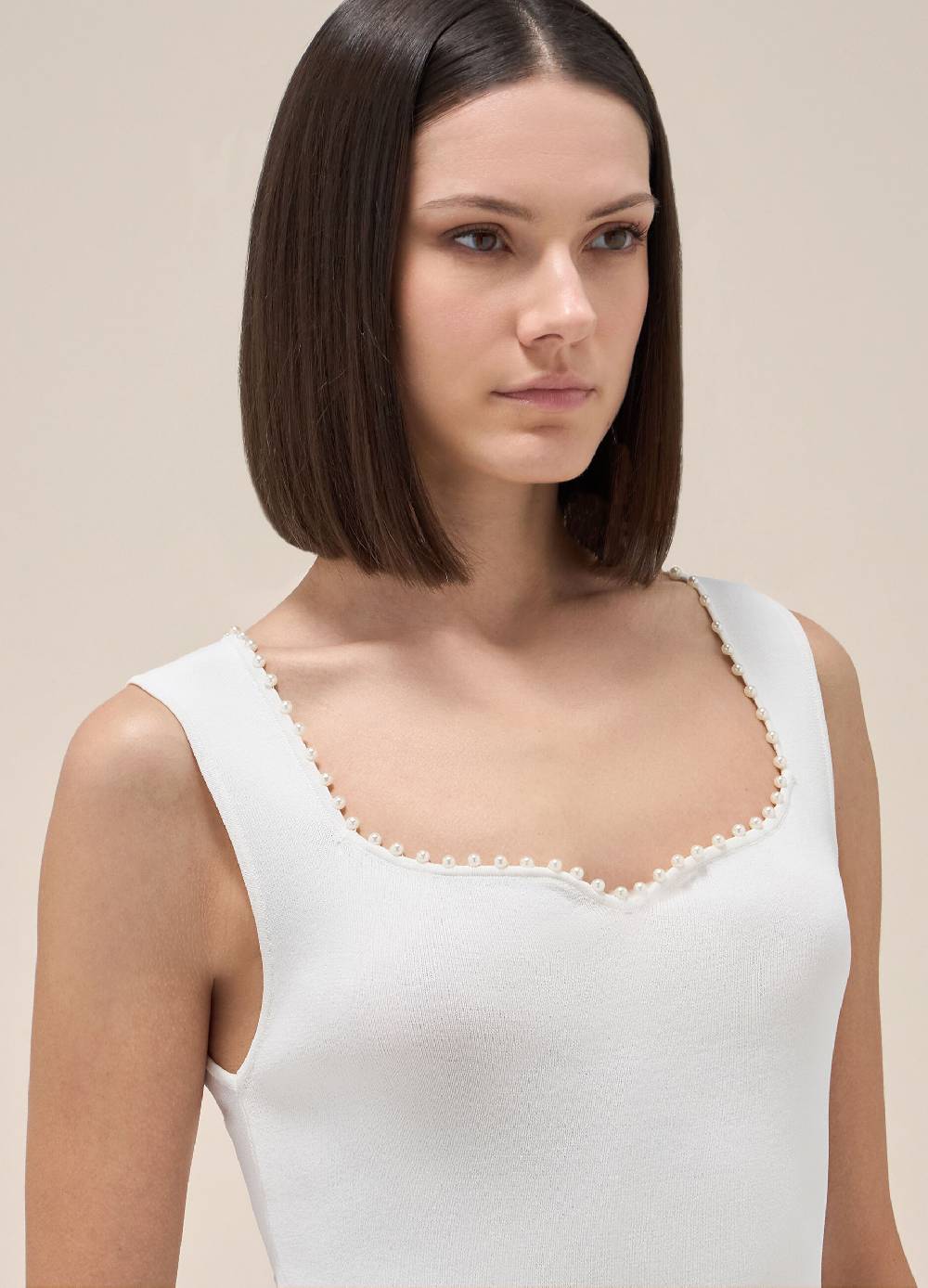 LES COPAINSTop smanicato con scollo Vendita Calda