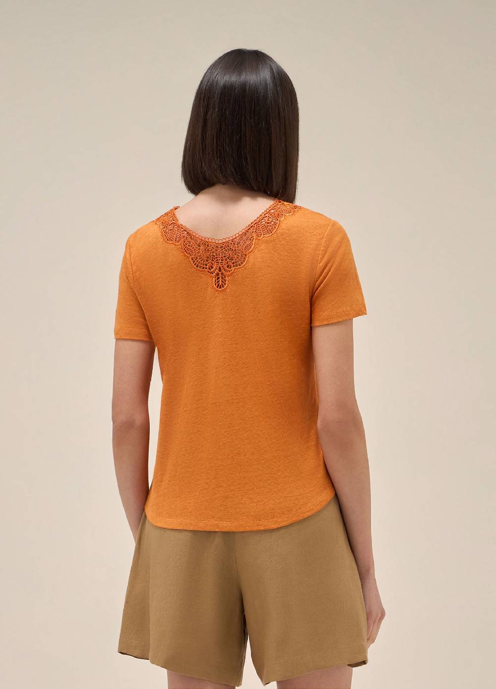 LES COPAINST-shirt a maniche corte in lino In Saldo