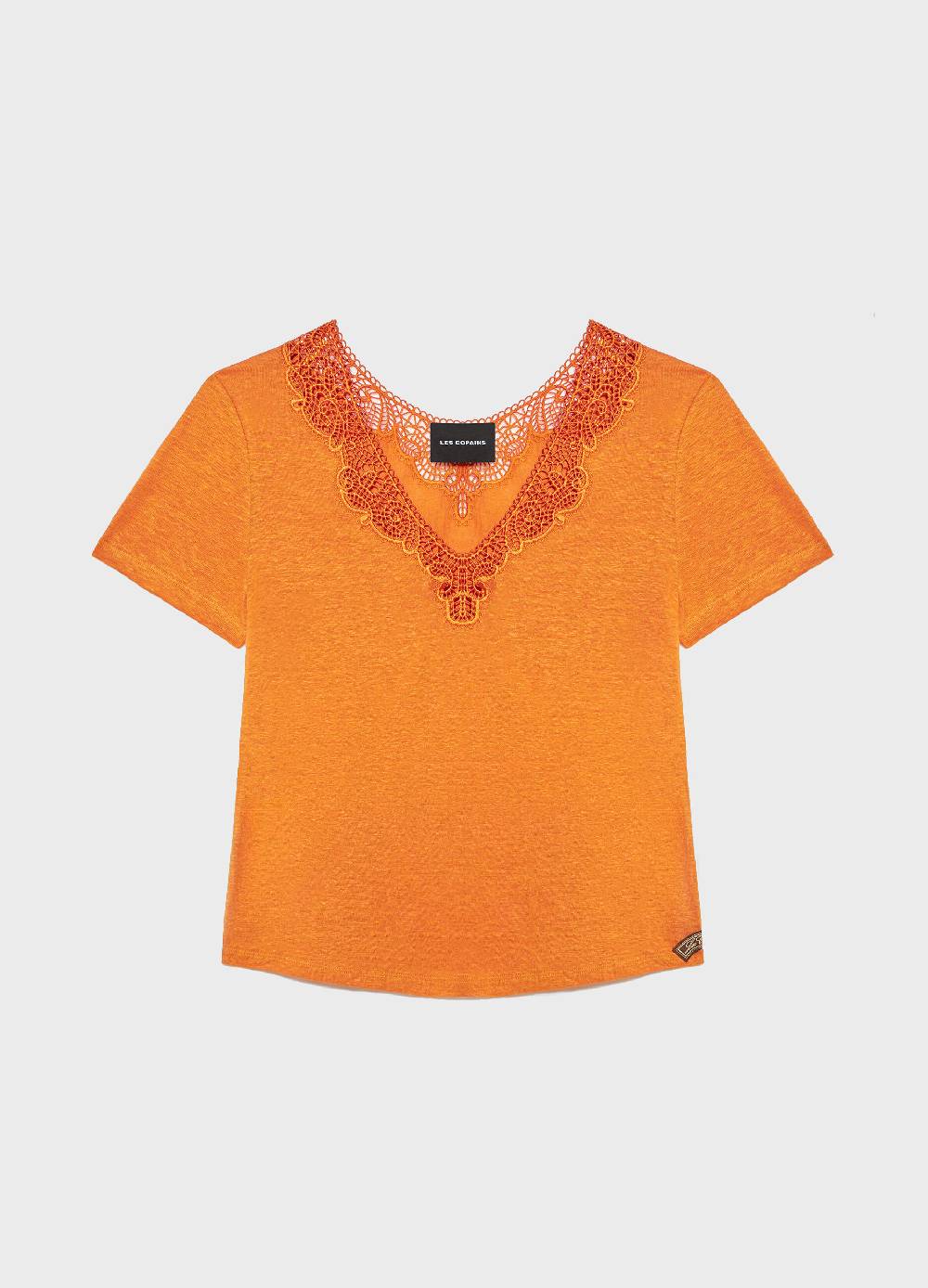 LES COPAINST-shirt a maniche corte in lino In Saldo