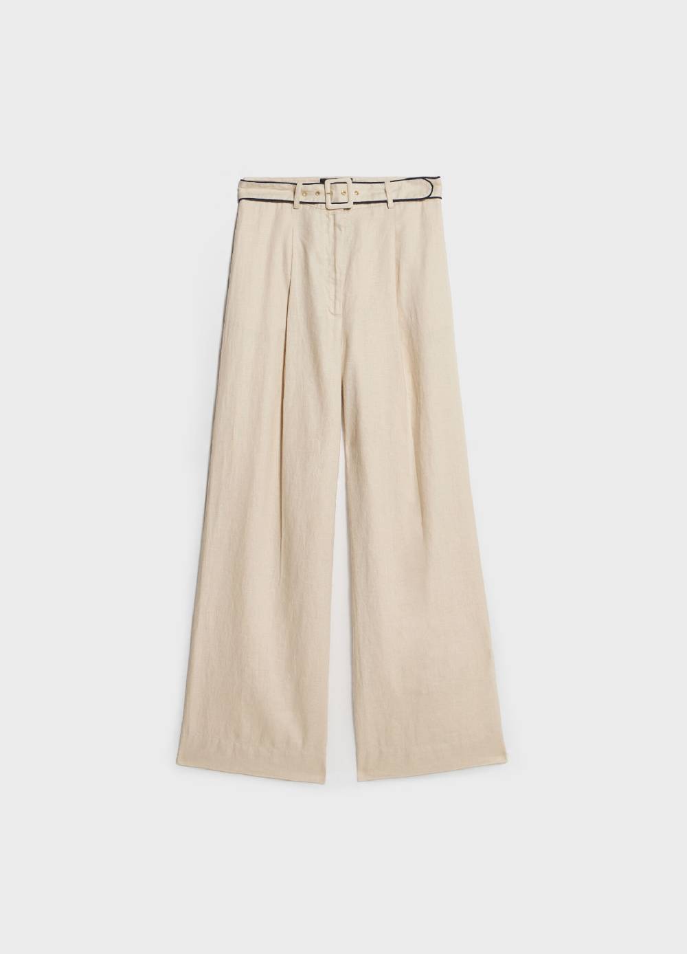 LES COPAINSPantaloni straight fit in lino Spedizione Gratuita