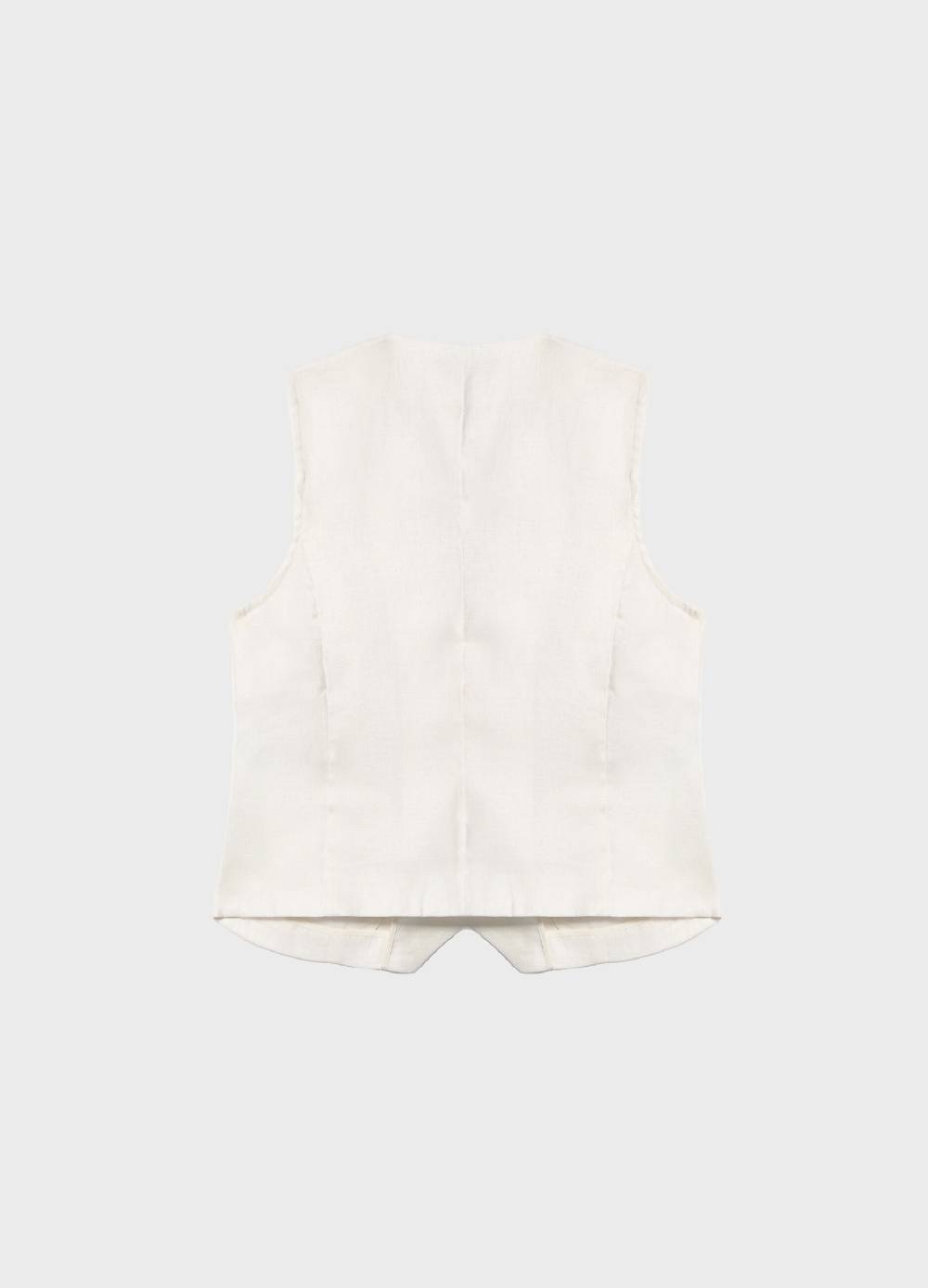 LES COPAINSGilet in puro lino Qualità Garantita