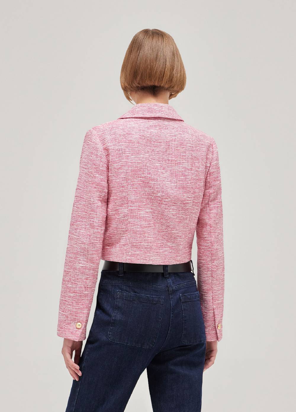 LES COPAINSBlazer cropped effetto tweed Sottocosto