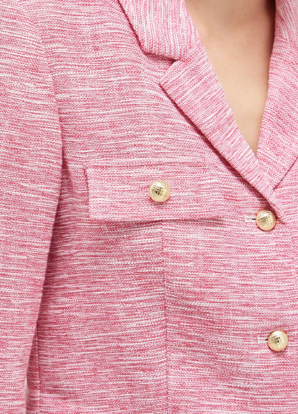 LES COPAINSBlazer cropped effetto tweed Sottocosto