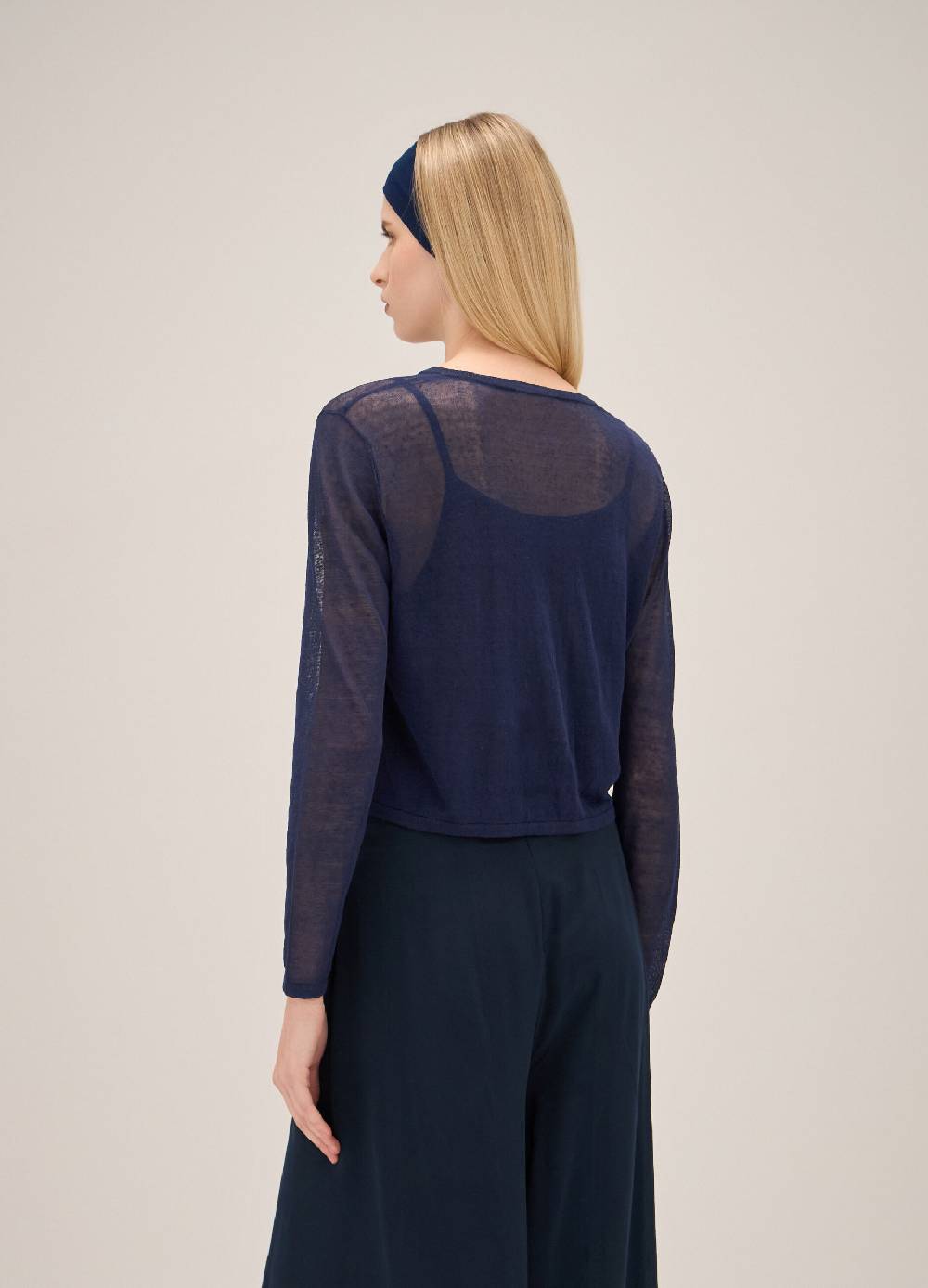 LES COPAINSCardigan tricot in misto lino Offerta