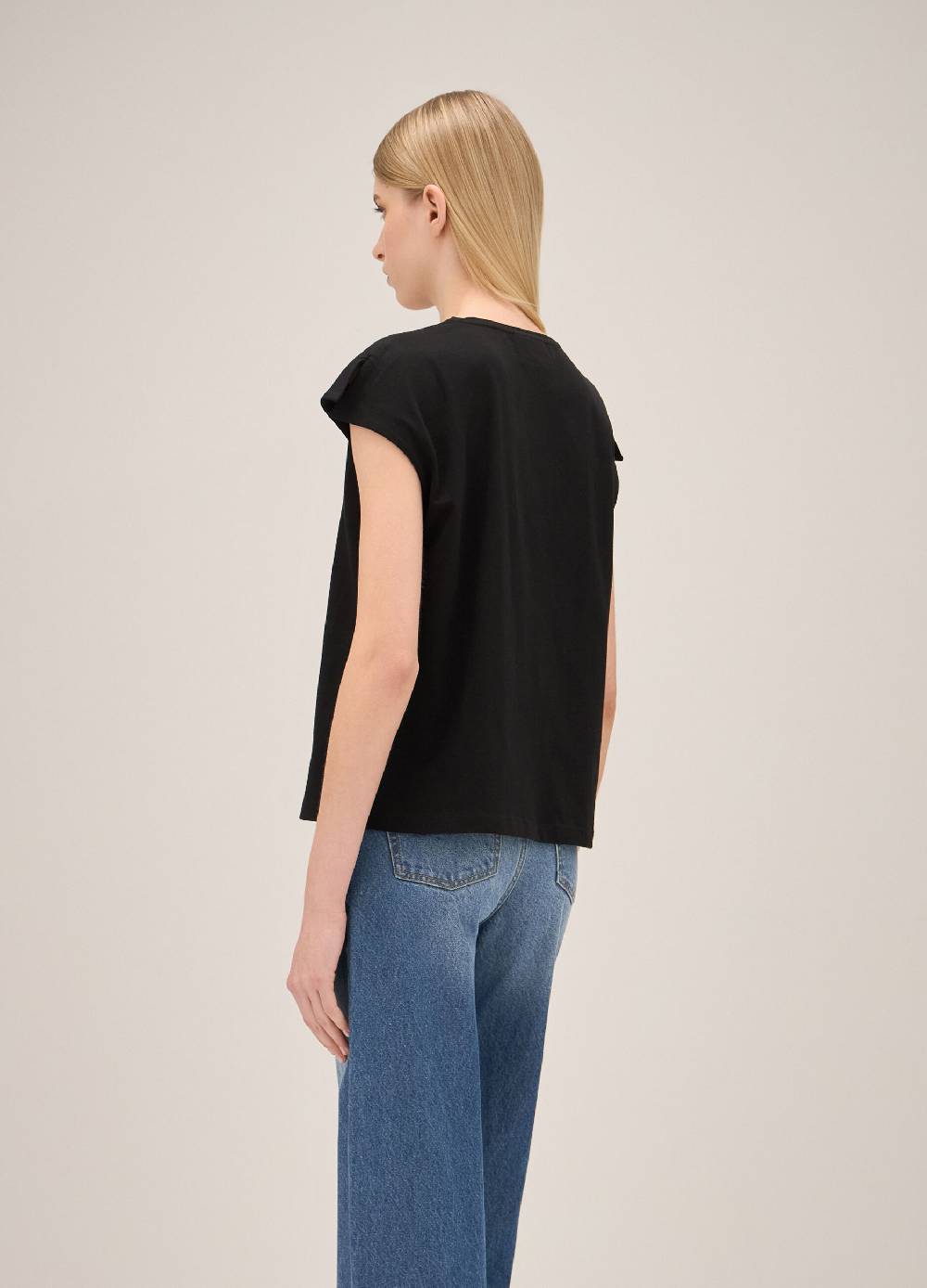 LES COPAINST-shirt in cotone stretch con lettering Vendite Flash
