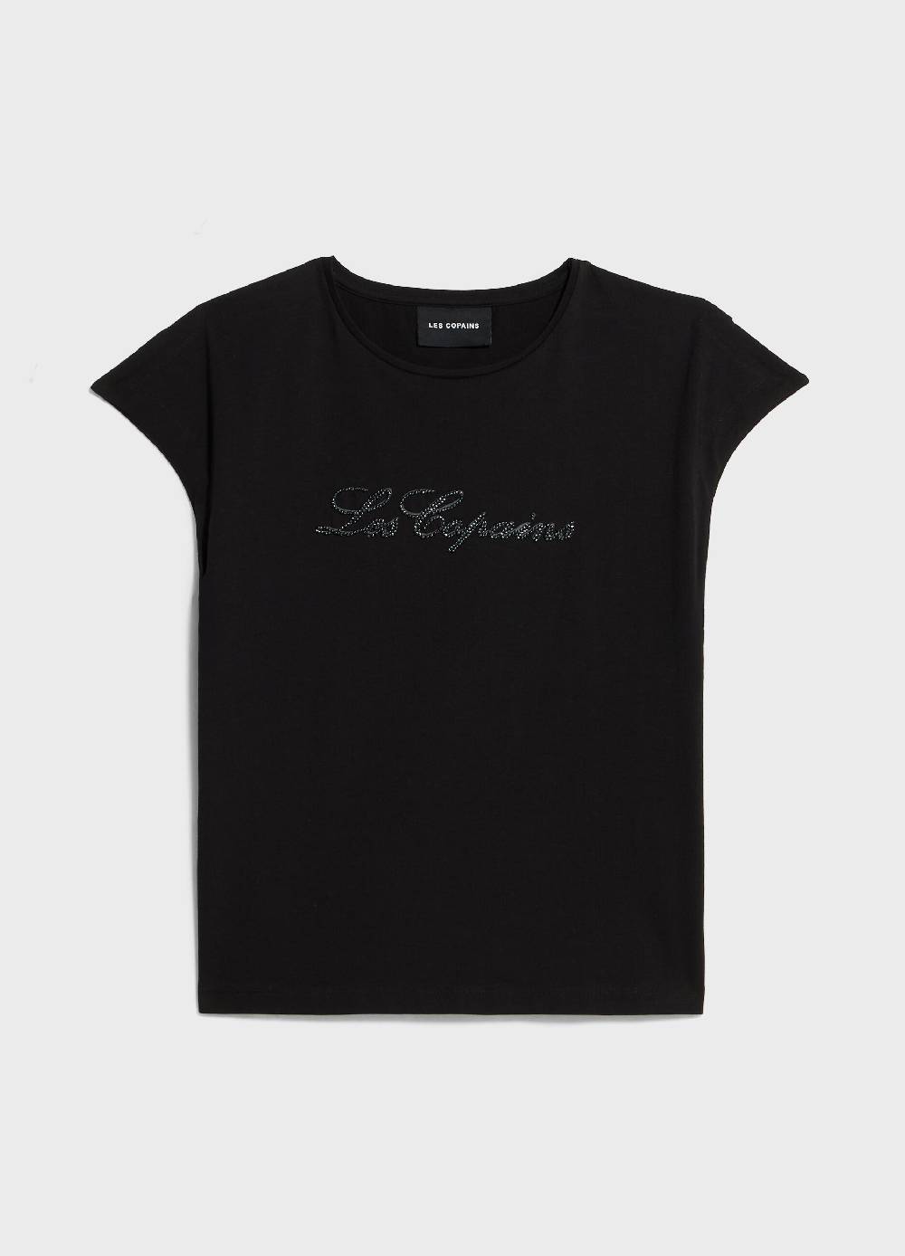 LES COPAINST-shirt in cotone stretch con lettering Vendite Flash