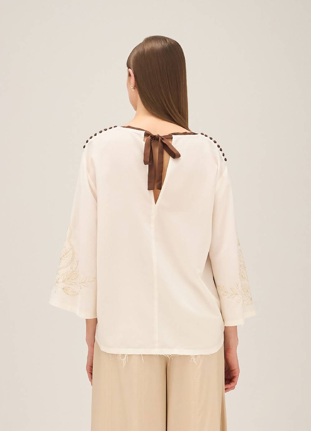 LES COPAINSBlusa con ricami In Saldo