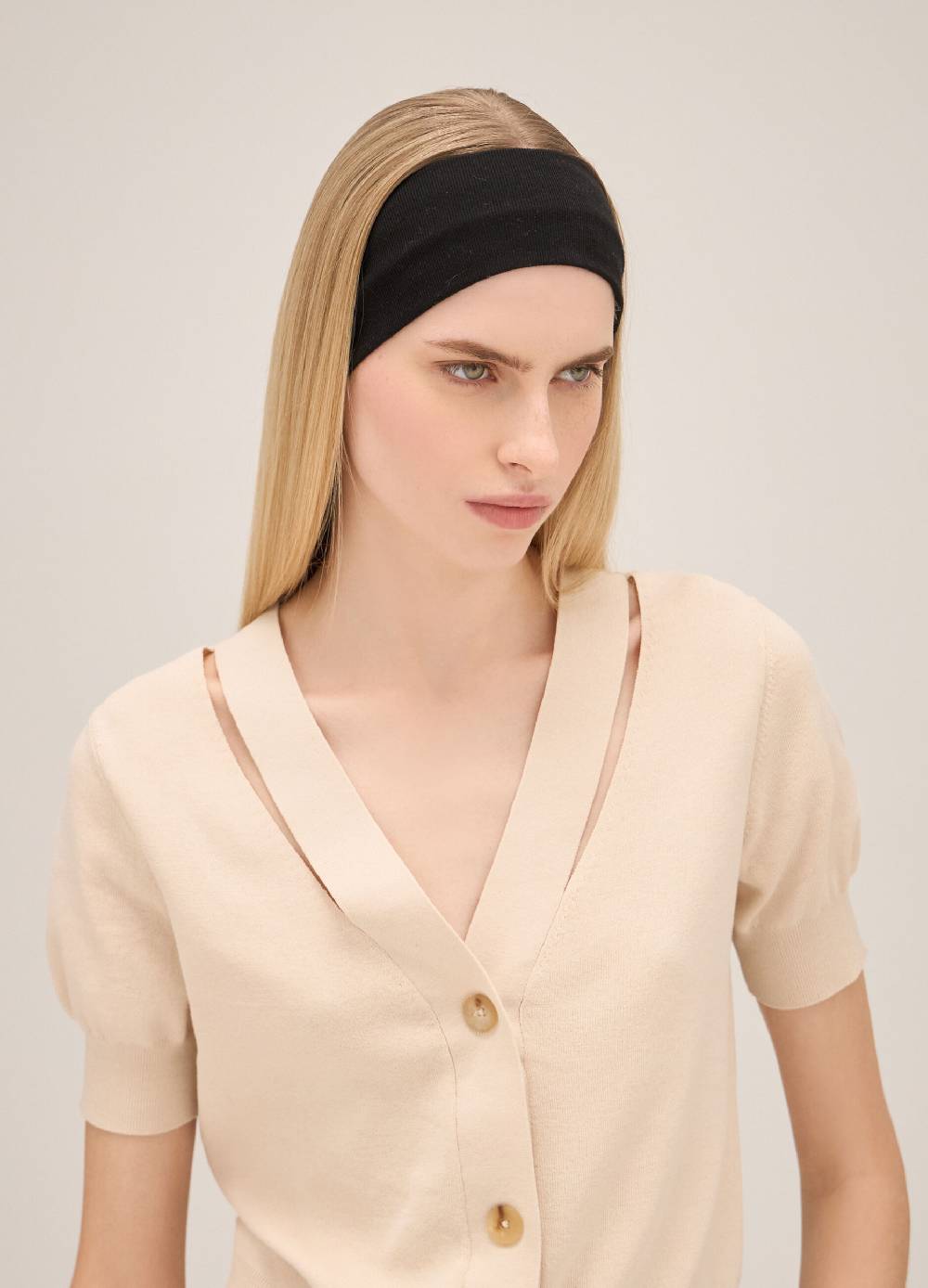 LES COPAINSCardigan tricot con scollo a V Moda
