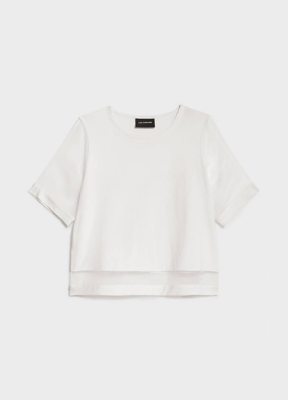 LES COPAINST-shirt in cotone con inserti Vendita