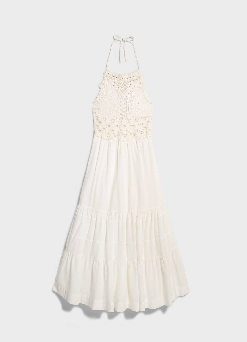 LES COPAINSMaxi abito con macramé Pezzi Unici