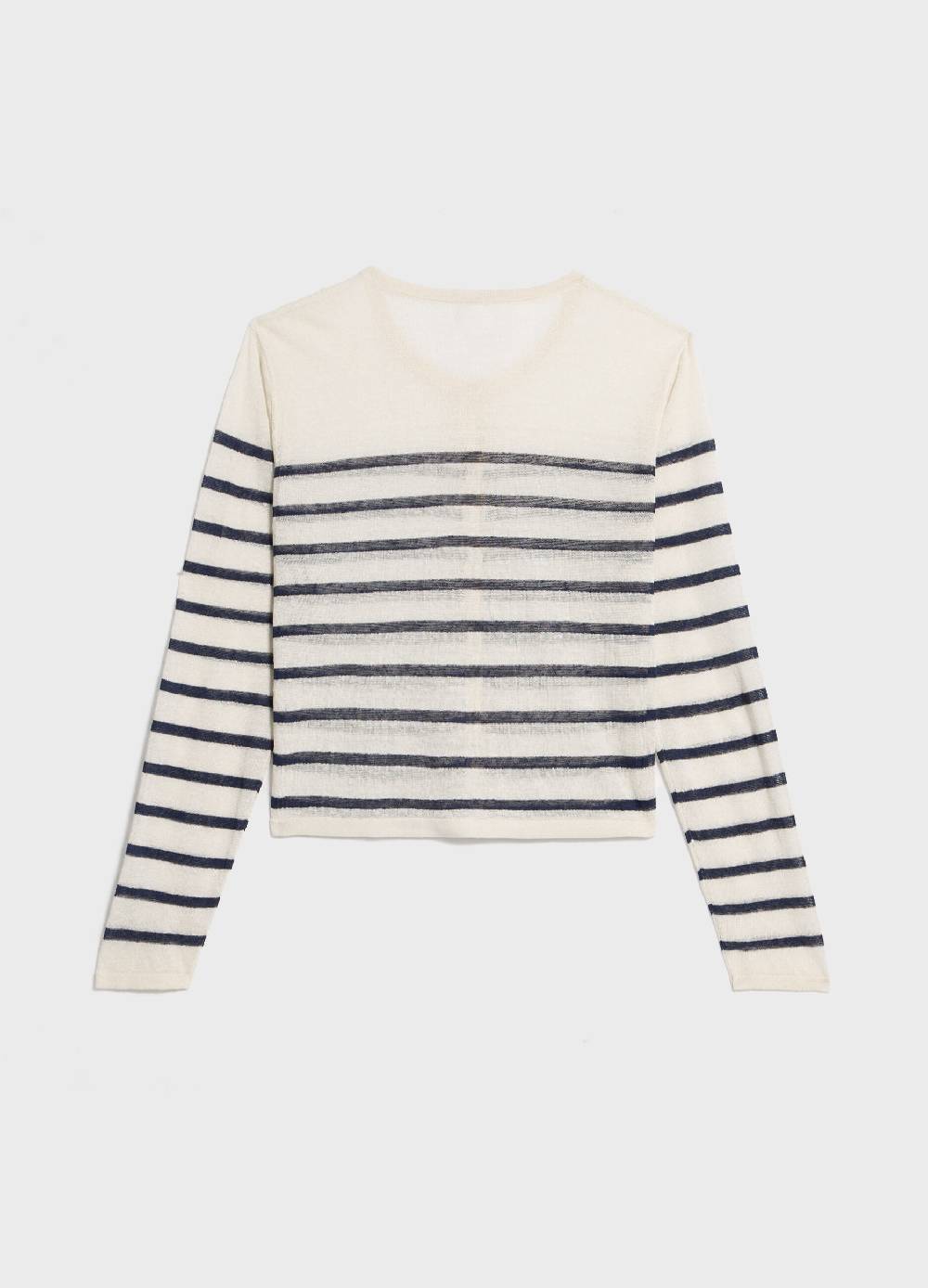 LES COPAINSCardigan tricot a righe misto lino Acquista Ora