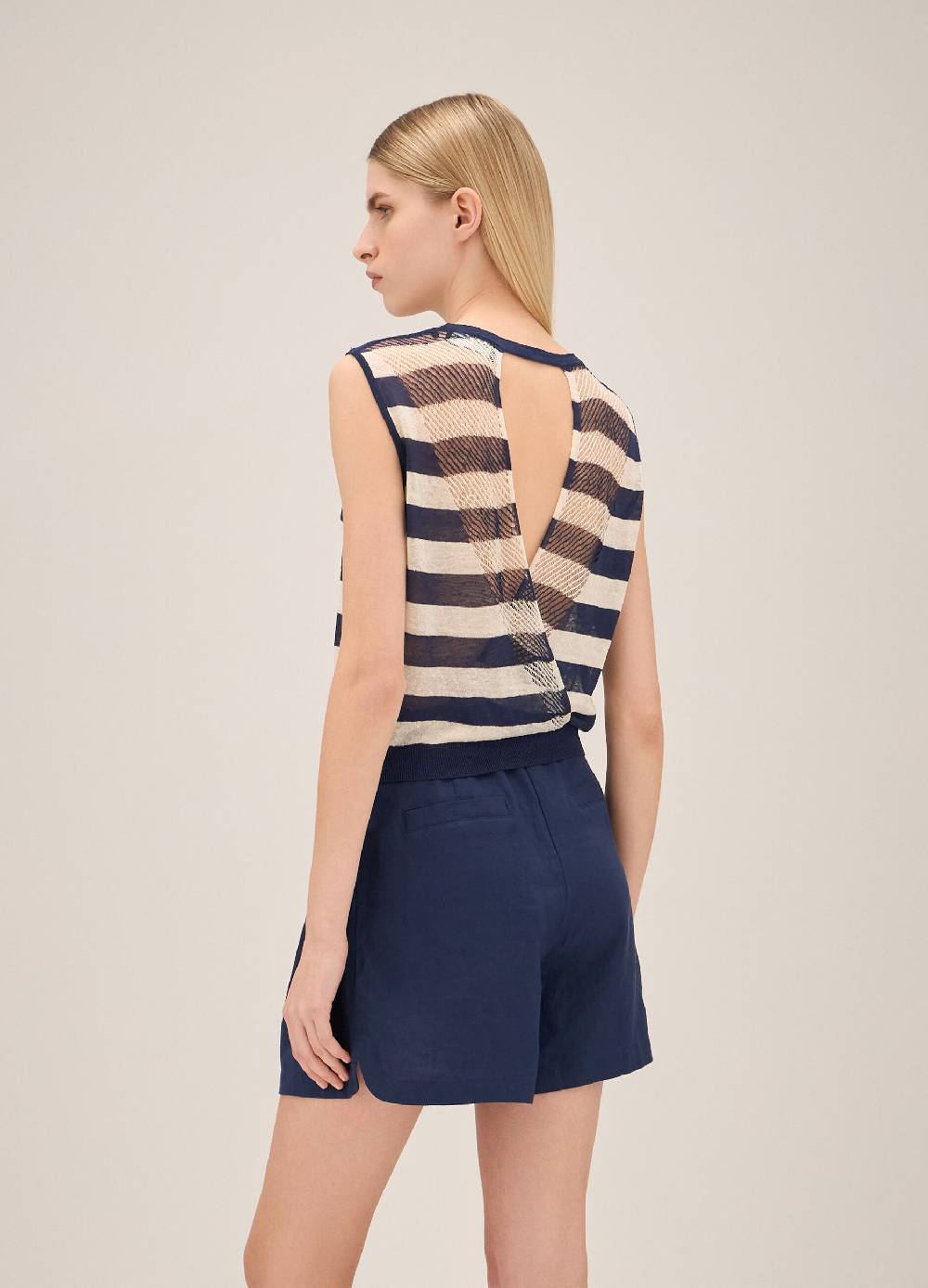 LES COPAINSCanotta tricot in misto lino Shopping Online