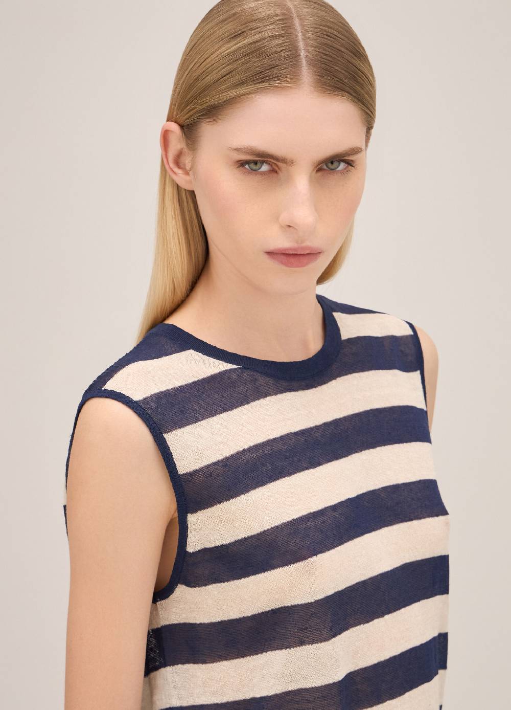 LES COPAINSCanotta tricot in misto lino Shopping Online