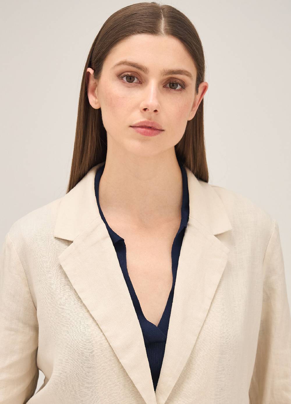 LES COPAINSGiacca a camicia in lino Sconto