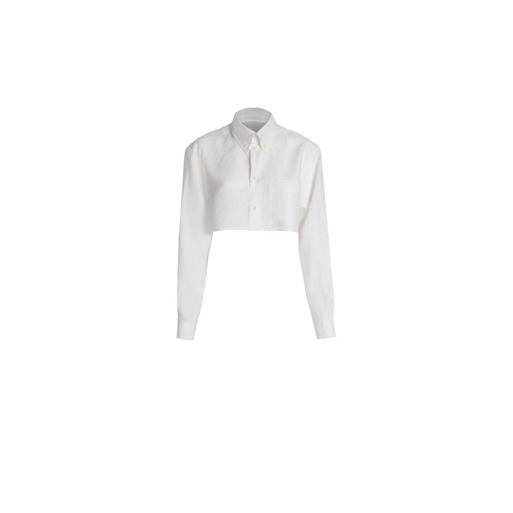 Nineminutes LUNAIRE – THE MAIA CROP LINUM WHITE