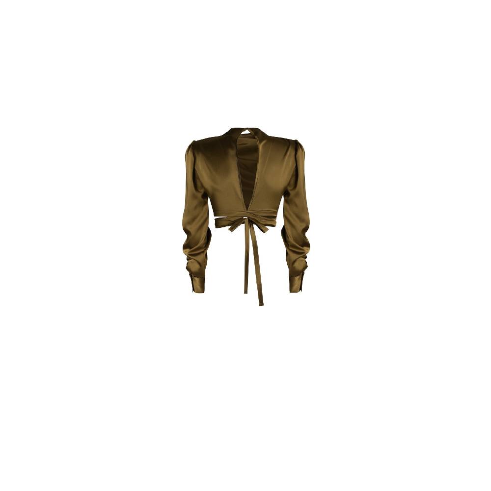 Nineminutes IMNOTPERFECT – THE DALIA TOP DOUBLE OLIVE Presa
