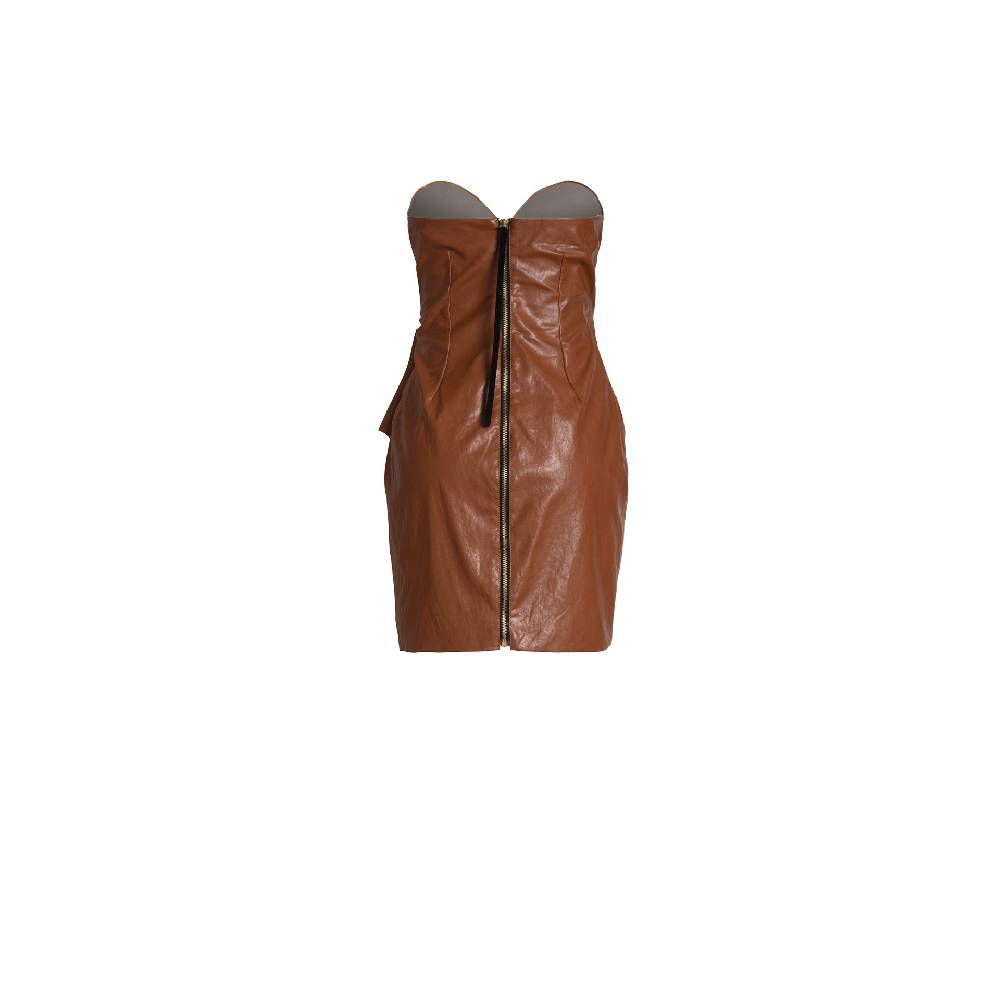 Nineminutes SS20 – THE PHOENIX DRESS LEATHER CUOIO Convenienza