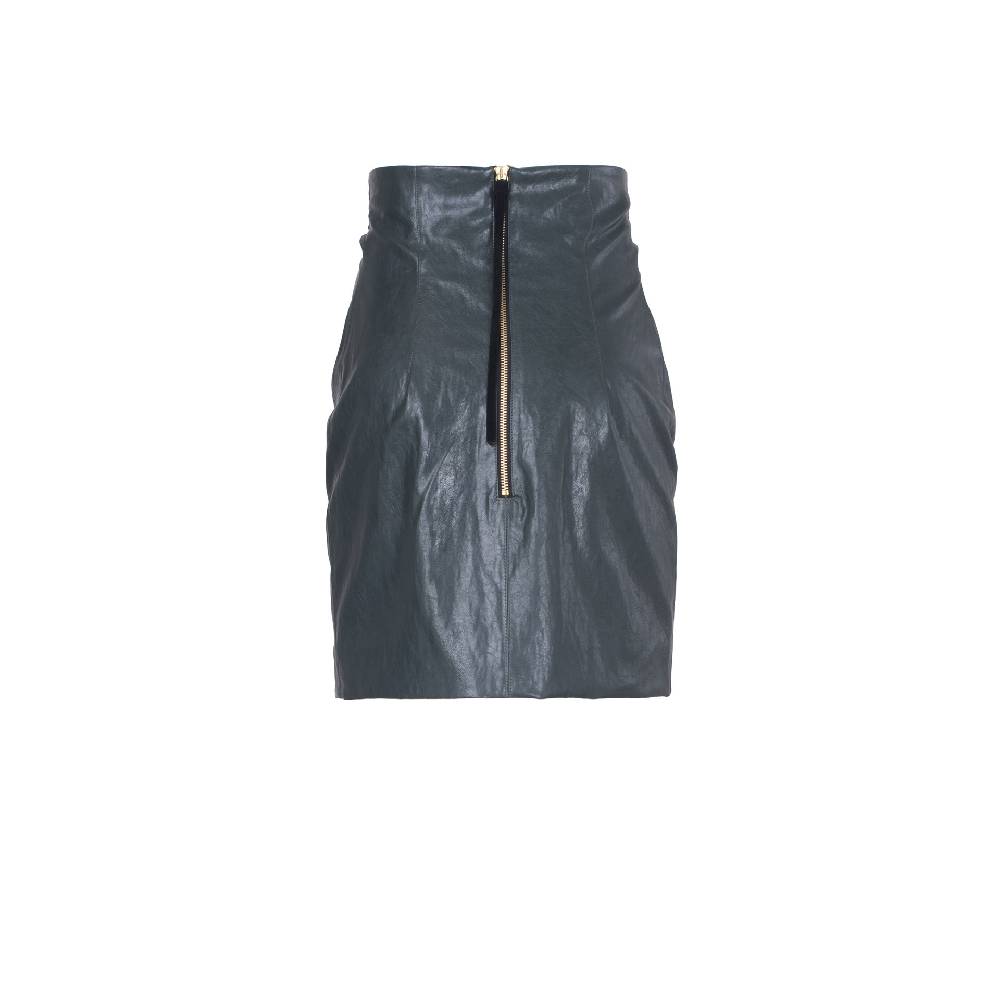 Nineminutes FW20.21 – THE RHO SKIRT LEATHER GREEN Acquista Ora