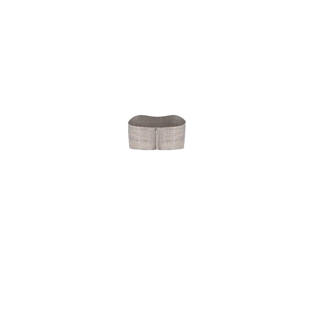 Nineminutes REVERSIBLE – THE LUCY CROP TOP GOLD LINEN Spedizione Gratuita