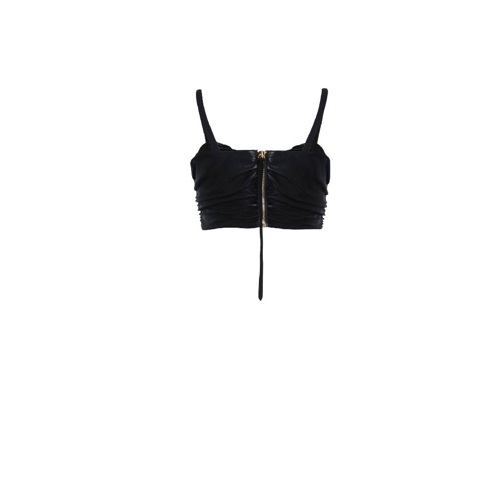 Nineminutes IMNOTPERFECT – THE BRA LEATHER BLACK Nuova