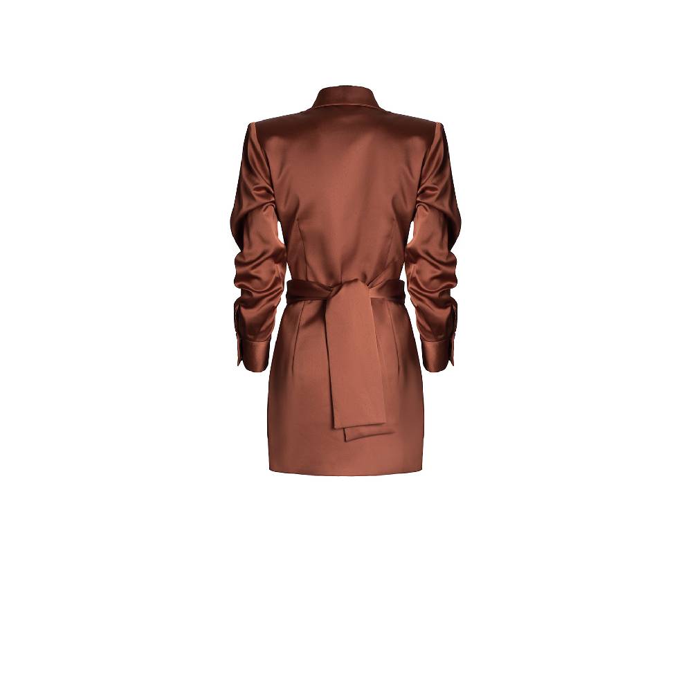 Nineminutes FW22.23 -THE GIA MIDI DRESS BRONZE Vendita