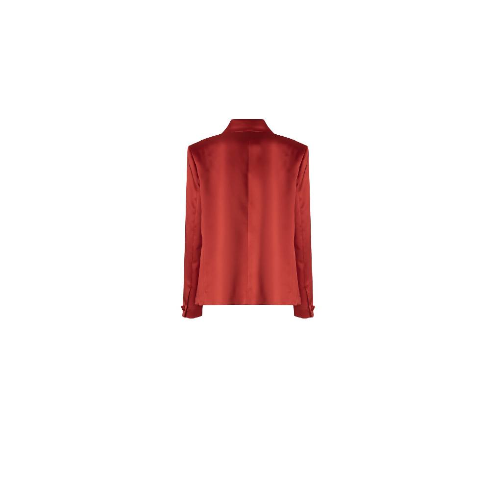 Nineminutes REVERSIBLE -THE MAN CROP SATIN ORANGE Fino Al -60%