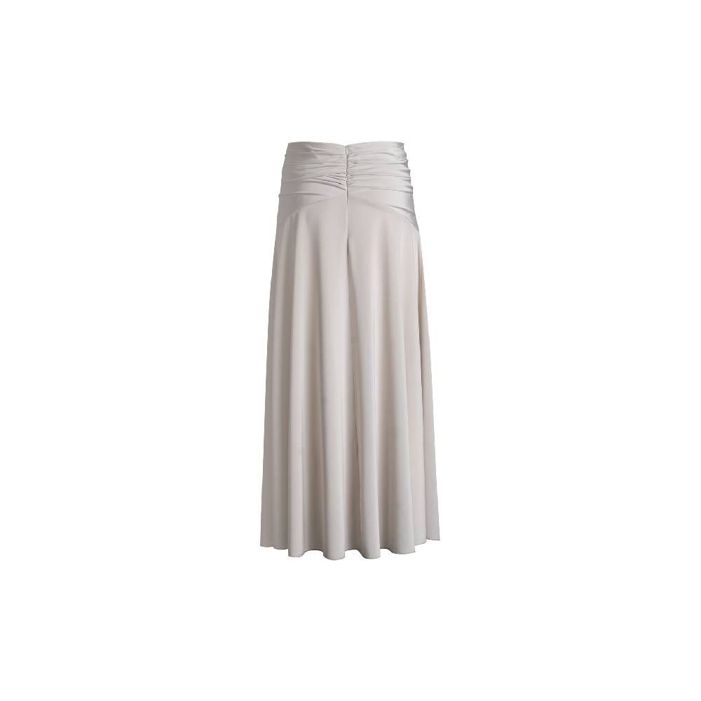 Nineminutes REVERSIBLE – THE BUTTERFLY SKIRT MIDI LYCRA SAND Saldi Di Fabbrica