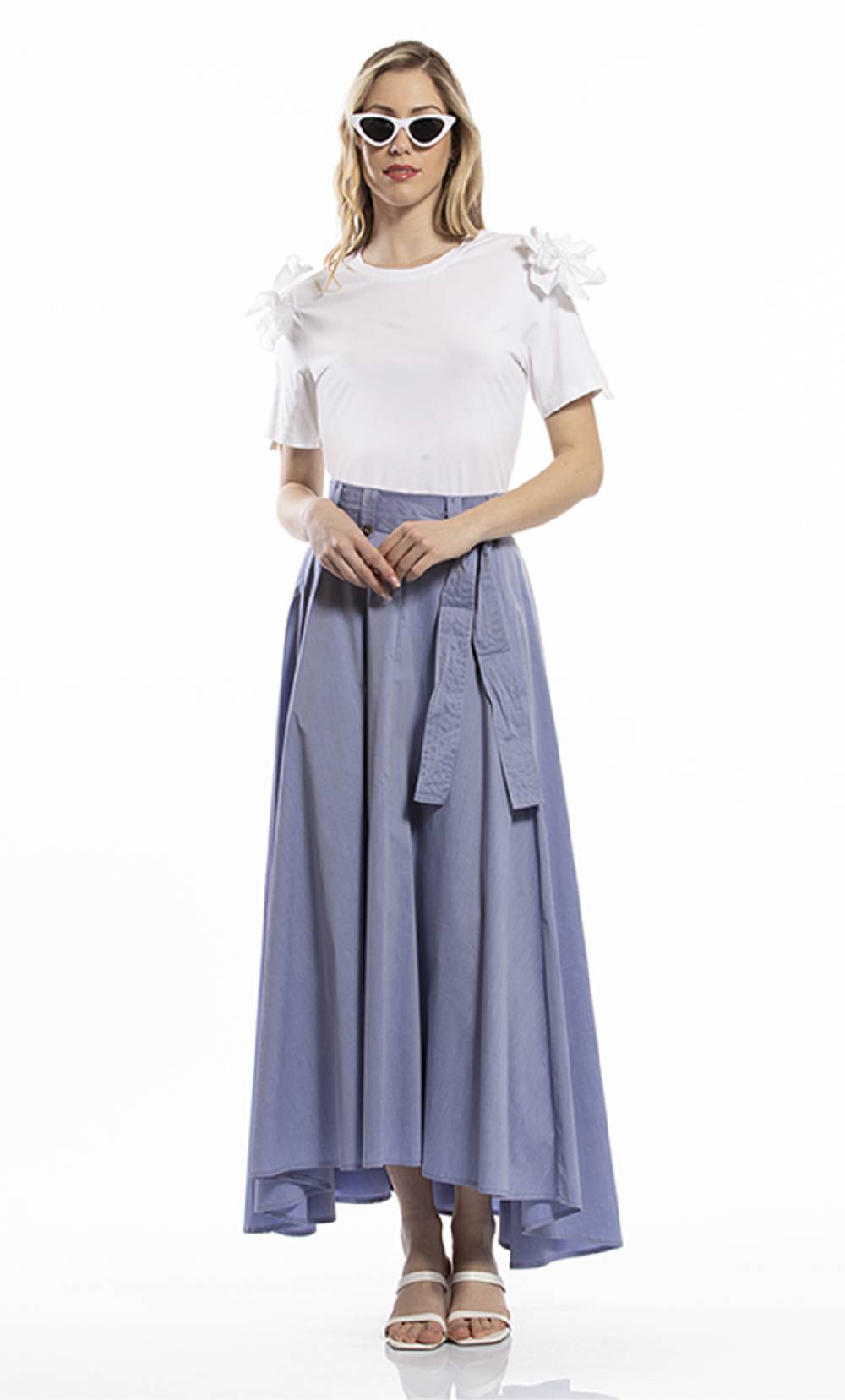 Koralline T-SHIRT CON FIOCCO SULLE MANICHE Outlet