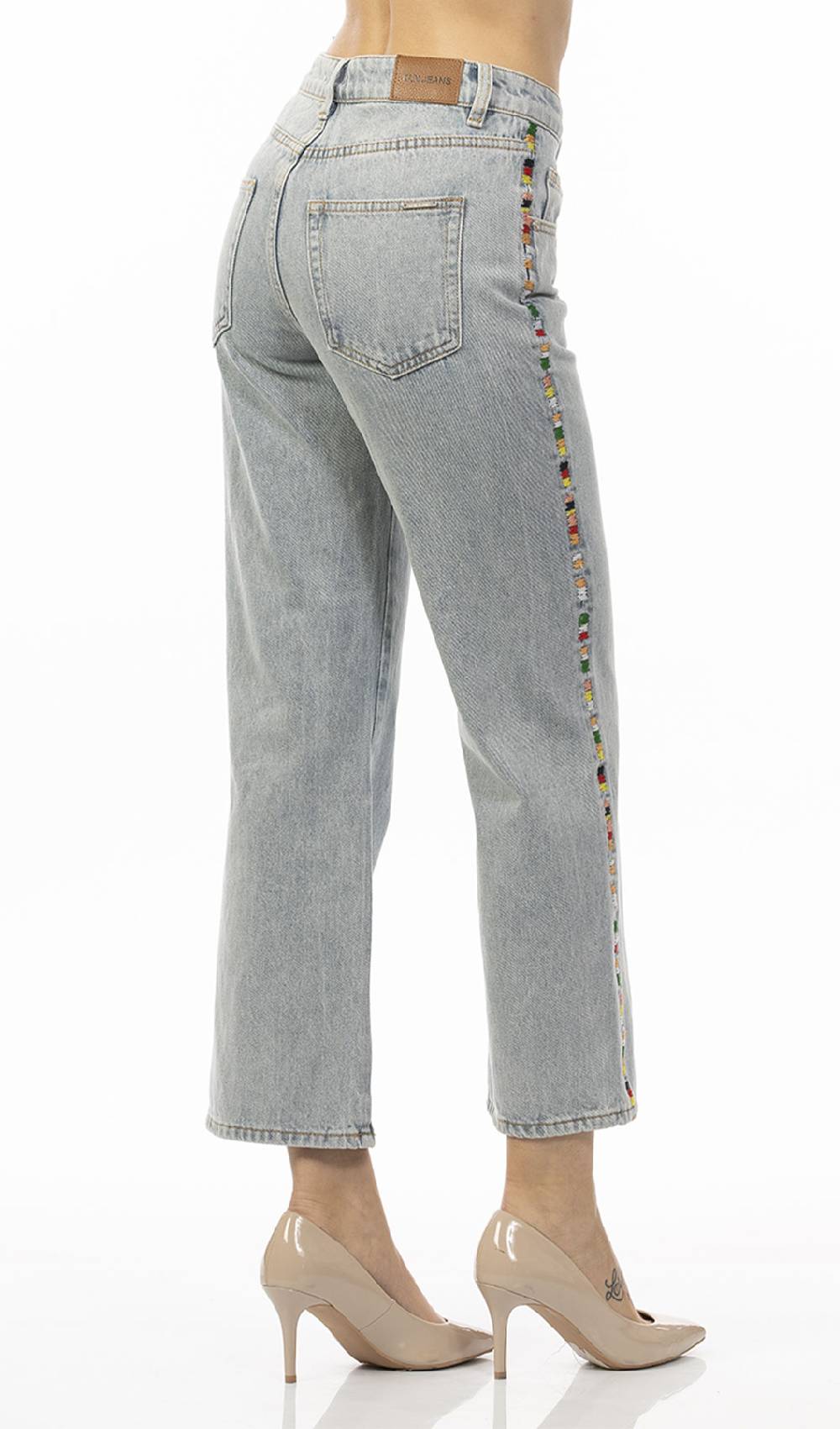 Koralline JEANS CON RICAMO ALLE TASCHE In Linea