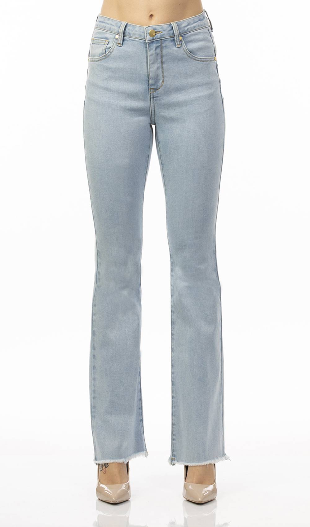 Koralline JEANS ZAMPA CON ORLO SFRANGIATO Novità