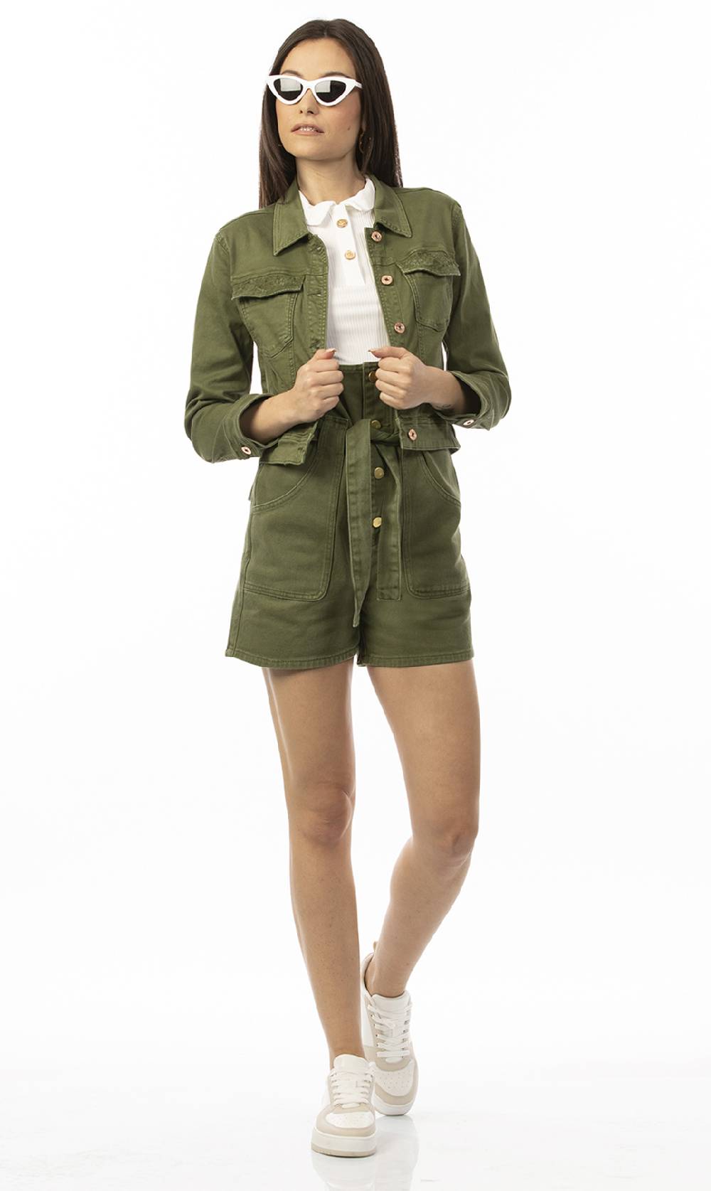 Koralline GIACCHINO IN DENIM COLORATO CON RICAMI Sconto
