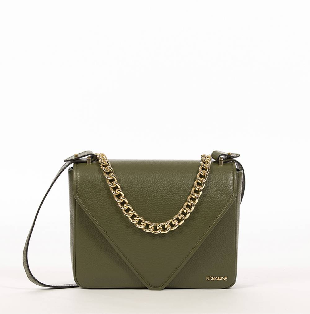 Koralline BORSA IN PELLE CON CATENA Qualità Garantita