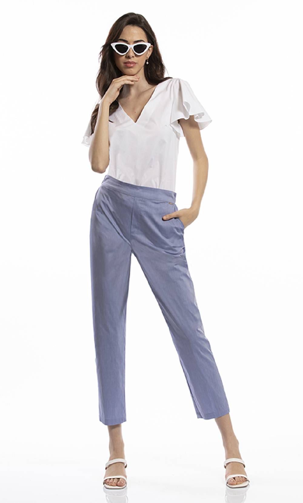 Koralline PANTALONE IN POPELINE CON ELASTICO Offerta