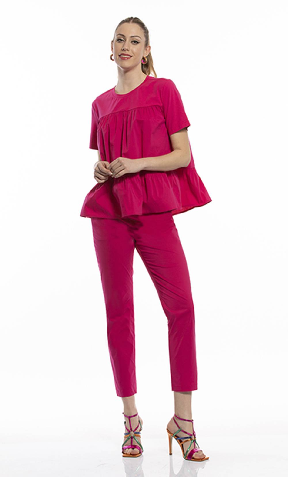 Koralline PANTALONE IN POPELINE CON ELASTICO Offerta