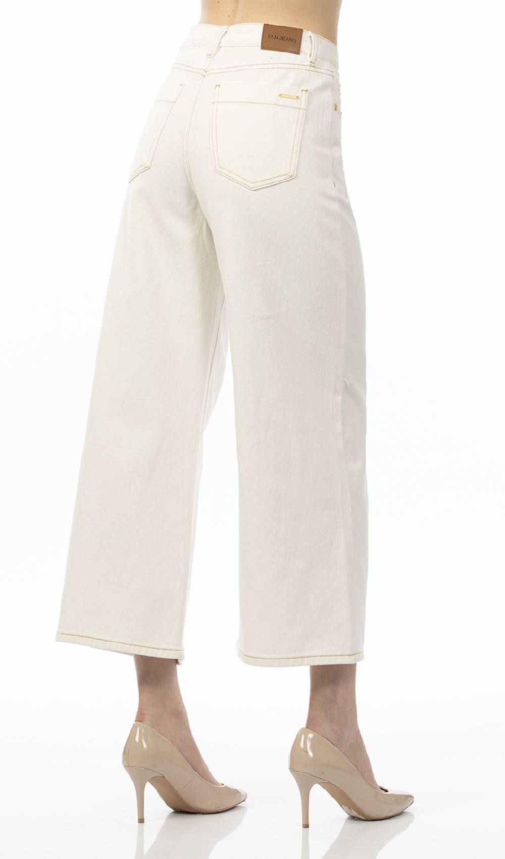 Koralline JEANS CON IMPUNTURE A CONTRASTO Vendita Calda