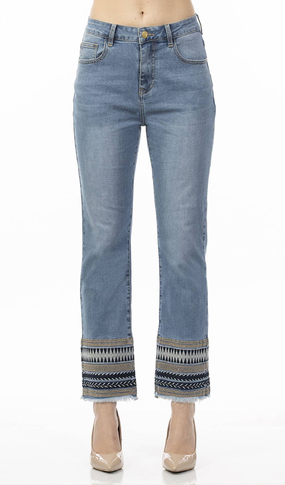Koralline JEANS CON RICAMO AL FONDO