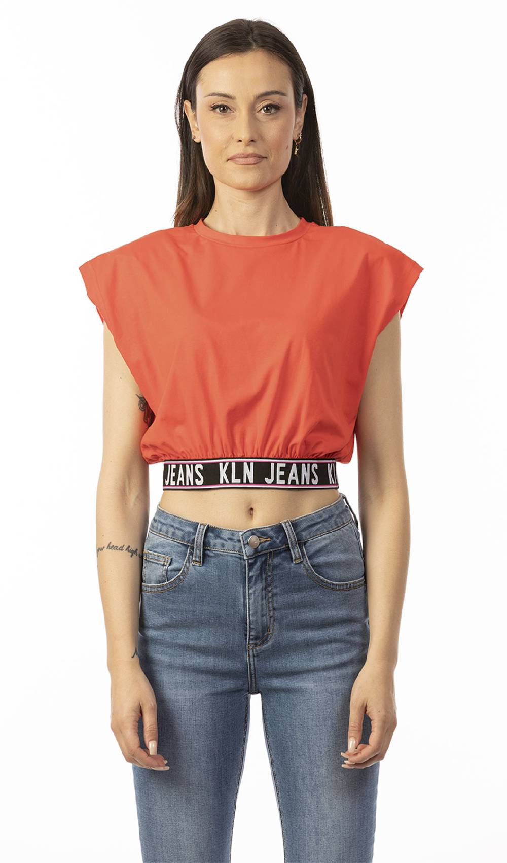 Koralline T-SHIRT CON ELASTICO LOGATO AL FONDO Affare Del Giorno