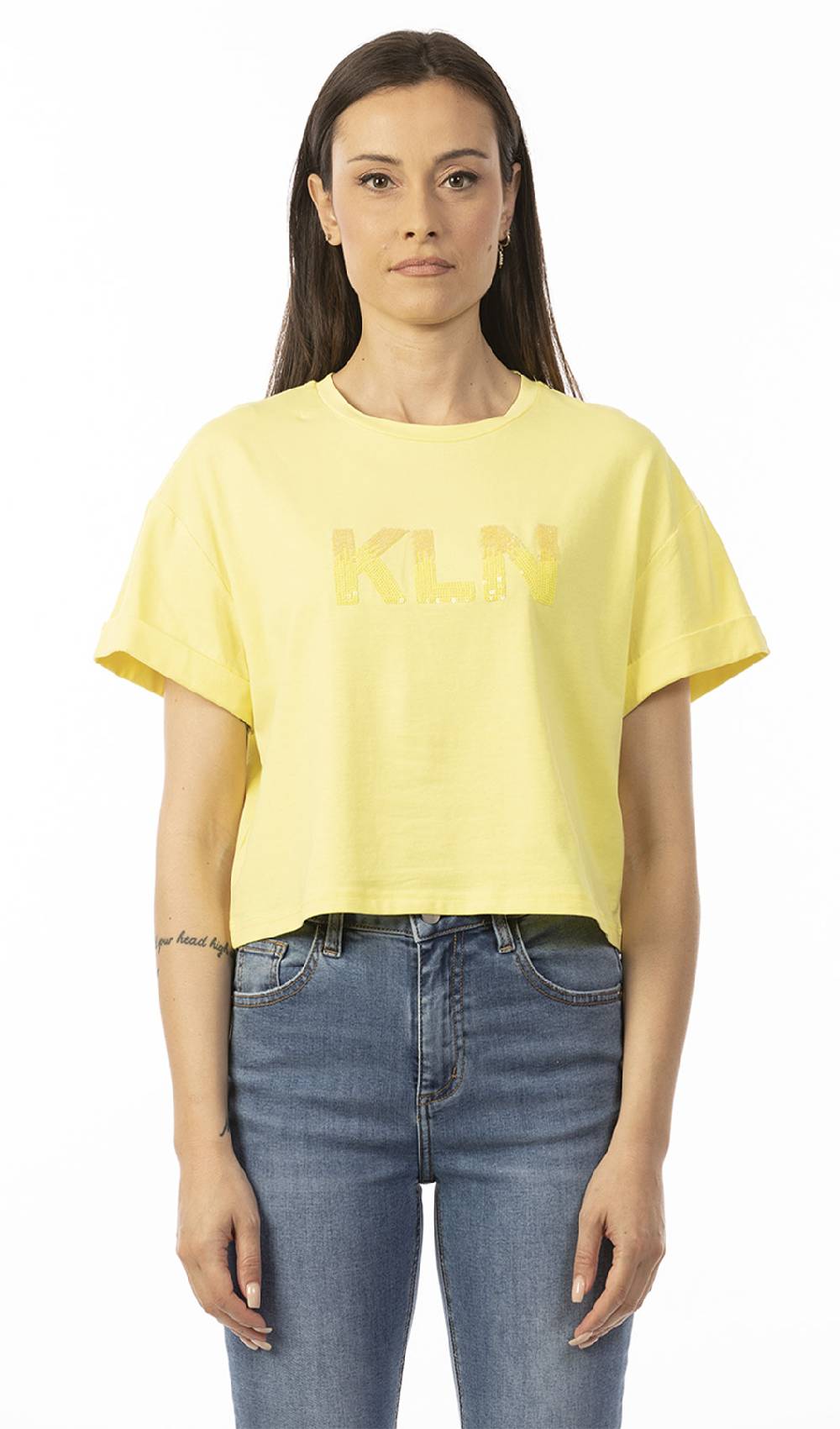 Koralline T-SHIRT CON LOGO PAILLETTES E PERLINE Convenienza