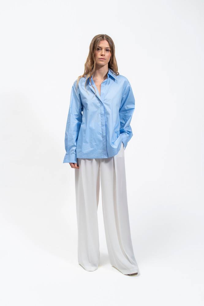 Olla Parèg CAMICIA OVER IN POPPELINE DI COTONE Consegna Veloce