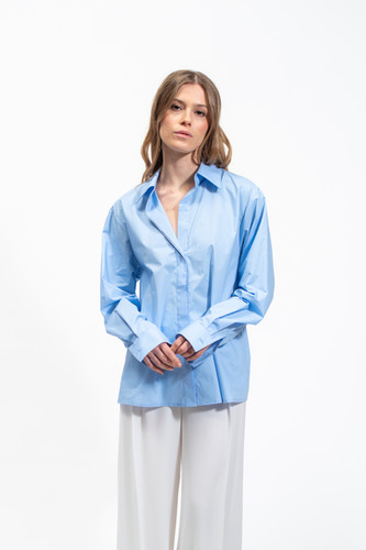 Olla Parèg CAMICIA OVER IN POPPELINE DI COTONE Consegna Veloce