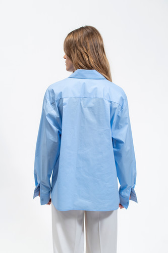 Olla Parèg CAMICIA OVER IN POPPELINE DI COTONE Consegna Veloce